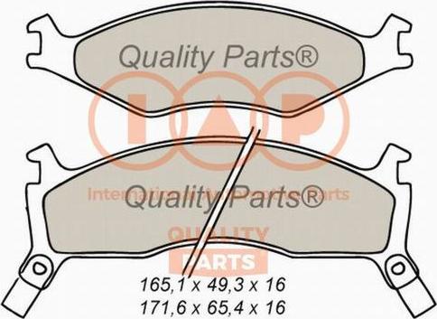 IAP QUALITY PARTS 704-21020X - Гальмівні колодки, дискові гальма avtolavka.club