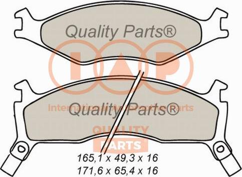 IAP QUALITY PARTS 704-21020 - Гальмівні колодки, дискові гальма avtolavka.club