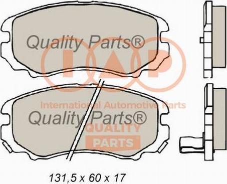 IAP QUALITY PARTS 704-21022X - Гальмівні колодки, дискові гальма avtolavka.club