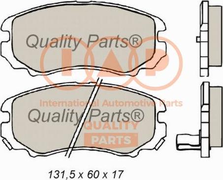 IAP QUALITY PARTS 704-21022 - Гальмівні колодки, дискові гальма avtolavka.club