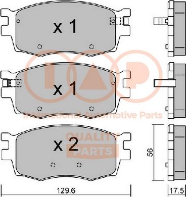 IAP QUALITY PARTS 704-21072P - Гальмівні колодки, дискові гальма avtolavka.club