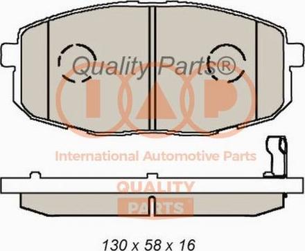 IAP QUALITY PARTS 704-21100G - Гальмівні колодки, дискові гальма avtolavka.club