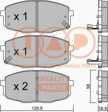 IAP QUALITY PARTS 704-21100P - Гальмівні колодки, дискові гальма avtolavka.club