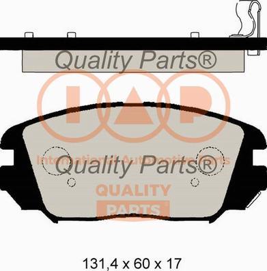 IAP QUALITY PARTS 704-21110G - Гальмівні колодки, дискові гальма avtolavka.club