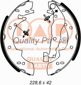 IAP QUALITY PARTS 705-16040 - Комплект гальм, барабанний механізм avtolavka.club