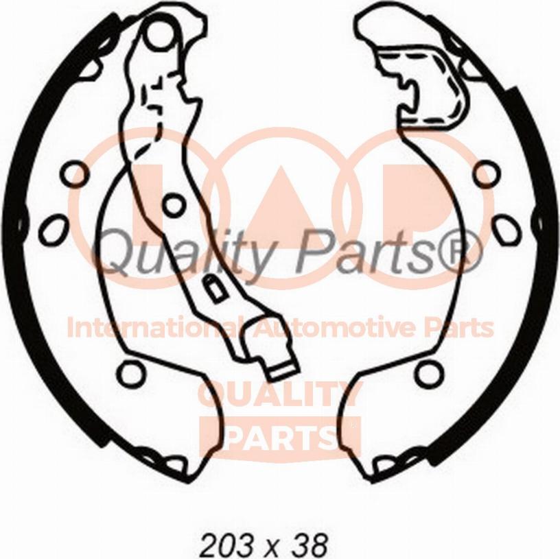 IAP QUALITY PARTS 705-13093 - Комплект гальм, барабанний механізм avtolavka.club