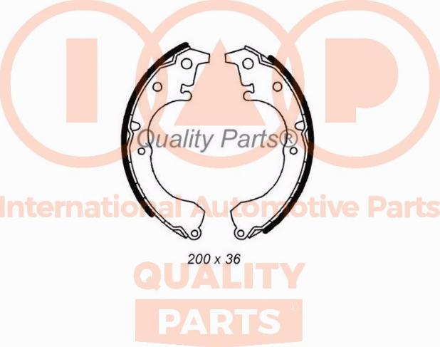 IAP QUALITY PARTS 705-17087 - Комплект гальм, барабанний механізм avtolavka.club