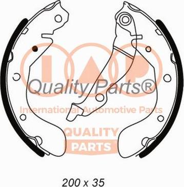 IAP QUALITY PARTS 705-20080 - Комплект гальм, барабанний механізм avtolavka.club