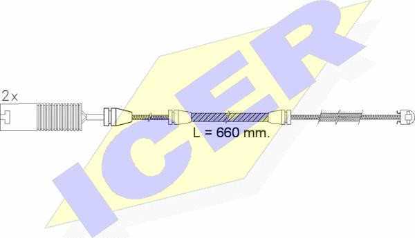 Icer 610497 E C - Сигналізатор, знос гальмівних колодок avtolavka.club