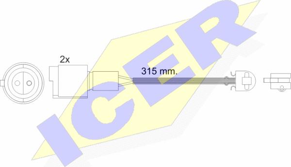 Icer 610440 E C - Сигналізатор, знос гальмівних колодок avtolavka.club