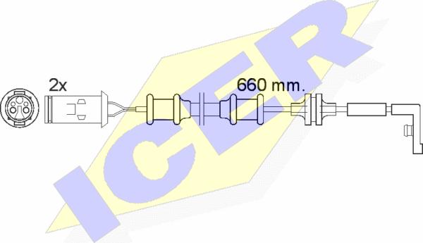 Icer 610447 E C - Сигналізатор, знос гальмівних колодок avtolavka.club