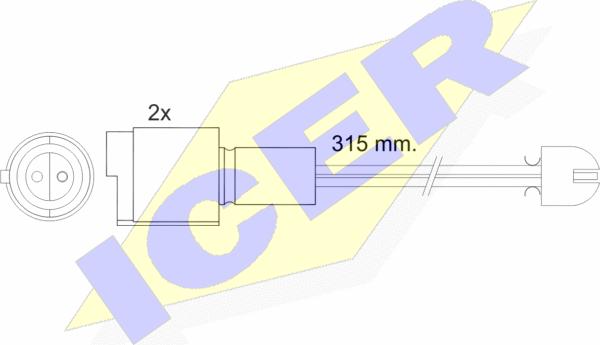 Icer 610455 E C - Сигналізатор, знос гальмівних колодок avtolavka.club