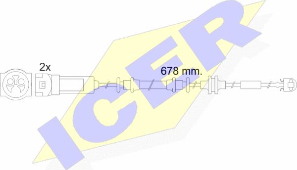 Icer 610452 E C - Сигналізатор, знос гальмівних колодок avtolavka.club