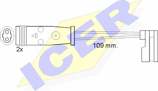 Icer 610483 E C - Сигналізатор, знос гальмівних колодок avtolavka.club