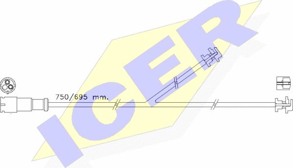 Icer 610435 E C - Сигналізатор, знос гальмівних колодок avtolavka.club