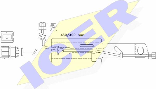 Icer 610430 E C - Сигналізатор, знос гальмівних колодок avtolavka.club