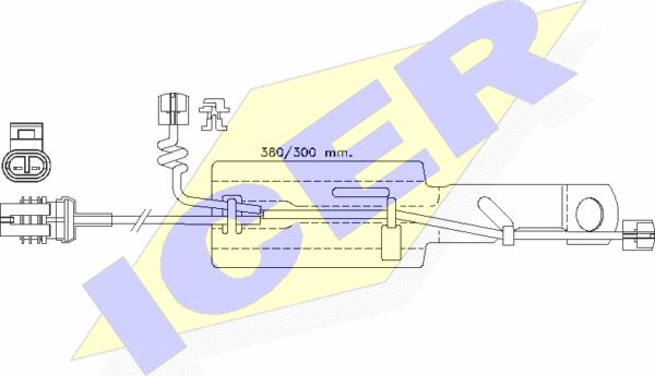 Icer 610433 E C - Сигналізатор, знос гальмівних колодок avtolavka.club