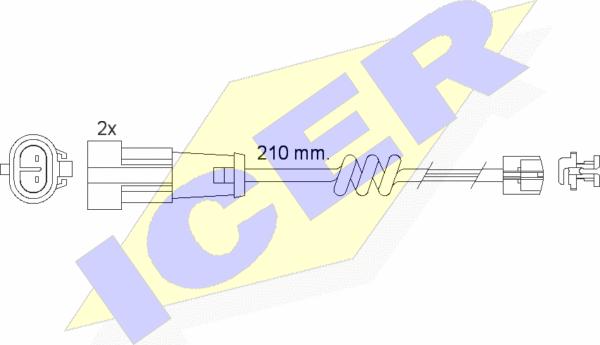 Icer 610471 E C - Сигналізатор, знос гальмівних колодок avtolavka.club