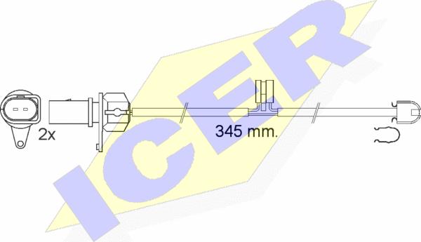 Icer 610544 E C - Сигналізатор, знос гальмівних колодок avtolavka.club