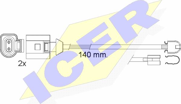 Icer 610547 E C - Сигналізатор, знос гальмівних колодок avtolavka.club