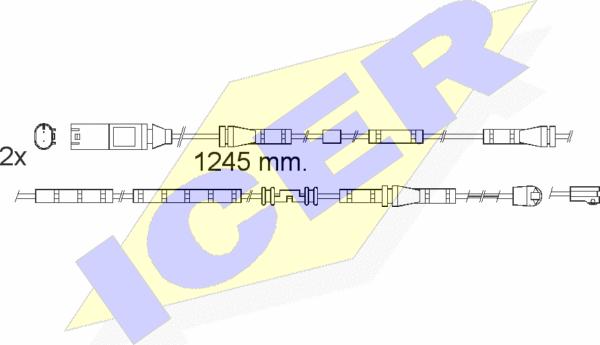 Icer 610559 E C - Сигналізатор, знос гальмівних колодок avtolavka.club