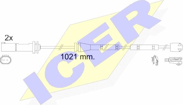 Icer 610554 E C - Сигналізатор, знос гальмівних колодок avtolavka.club