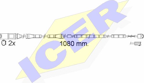 Icer 610558 E C - Сигналізатор, знос гальмівних колодок avtolavka.club