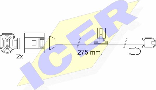 Icer 610565 E C - Сигналізатор, знос гальмівних колодок avtolavka.club