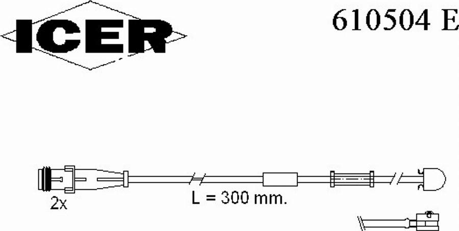 Icer 610504E - Сигналізатор, знос гальмівних колодок avtolavka.club