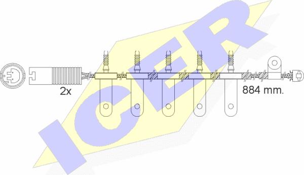 Icer 610500 E C - Сигналізатор, знос гальмівних колодок avtolavka.club