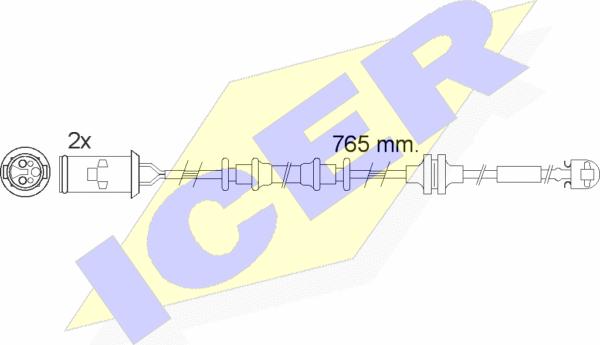 Icer 610535 E C - Сигналізатор, знос гальмівних колодок avtolavka.club