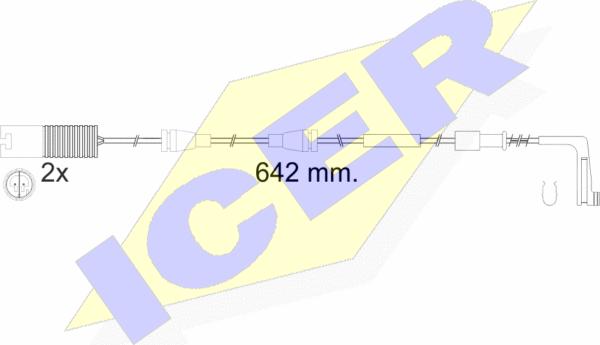 Icer 610538 E C - Сигналізатор, знос гальмівних колодок avtolavka.club