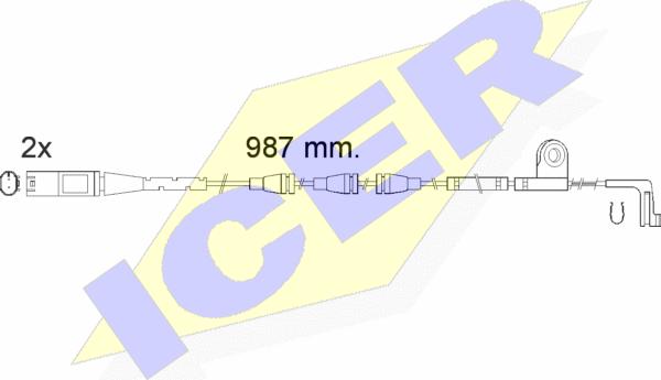 Icer 610571 E C - Сигналізатор, знос гальмівних колодок avtolavka.club