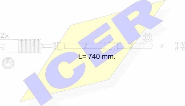 Icer 610603 E C - Сигналізатор, знос гальмівних колодок avtolavka.club