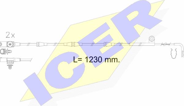 Icer 610616 E C - Сигналізатор, знос гальмівних колодок avtolavka.club