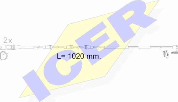 Icer 610623 E C - Сигналізатор, знос гальмівних колодок avtolavka.club