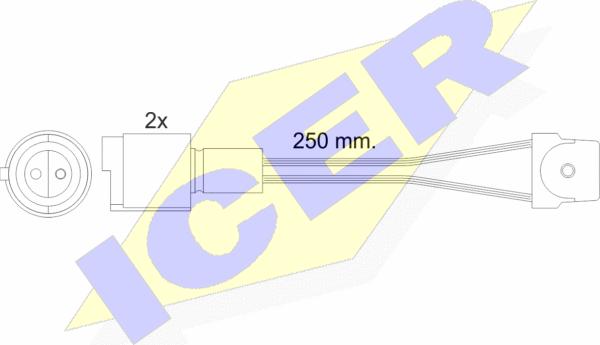 Icer 610091 E C - Сигналізатор, знос гальмівних колодок avtolavka.club