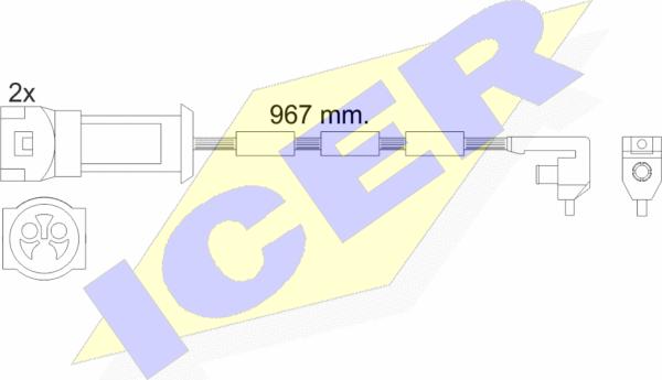 Icer 610069 E C - Сигналізатор, знос гальмівних колодок avtolavka.club