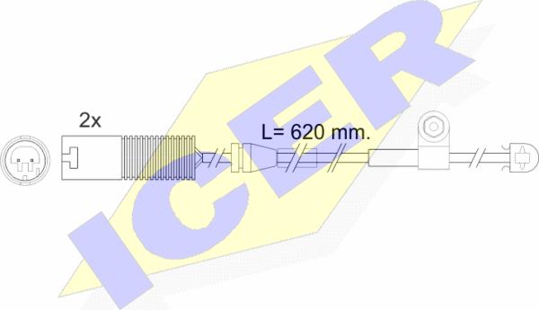 Icer 610396 E C - Сигналізатор, знос гальмівних колодок avtolavka.club