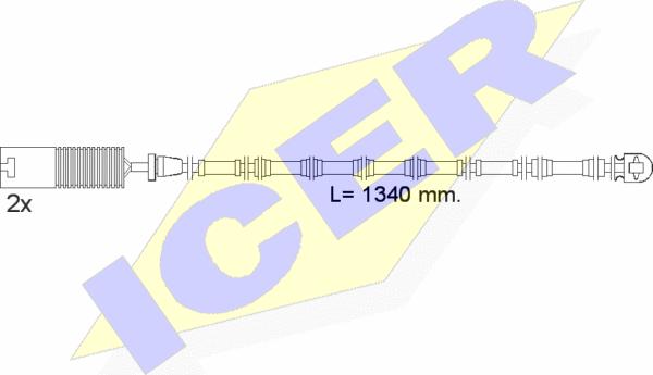 Icer 610391 E C - Сигналізатор, знос гальмівних колодок avtolavka.club