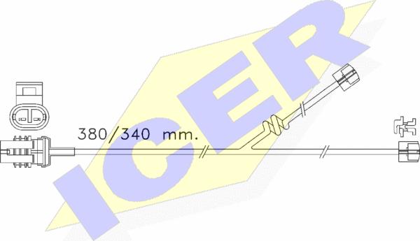 Icer 610356 E C - Сигналізатор, знос гальмівних колодок avtolavka.club