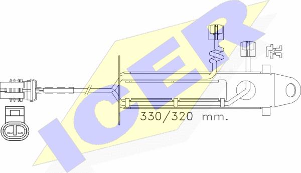 Icer 610361 E C - Сигналізатор, знос гальмівних колодок avtolavka.club