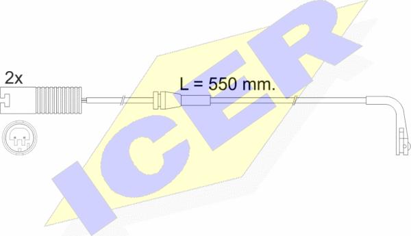 Icer 610388 E C - Сигналізатор, знос гальмівних колодок avtolavka.club