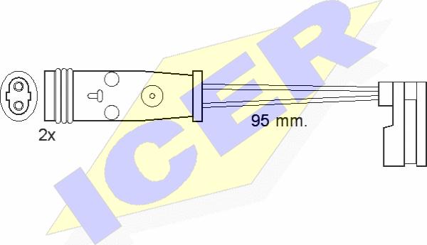 Icer 610370 E C - Сигналізатор, знос гальмівних колодок avtolavka.club