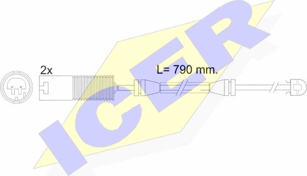 Icer 610242 E C - Сигналізатор, знос гальмівних колодок avtolavka.club