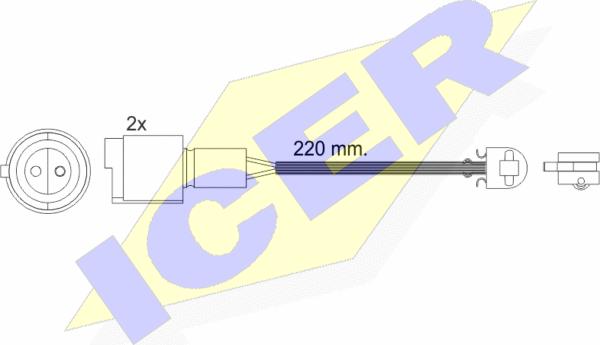 Icer 610239 E C - Сигналізатор, знос гальмівних колодок avtolavka.club