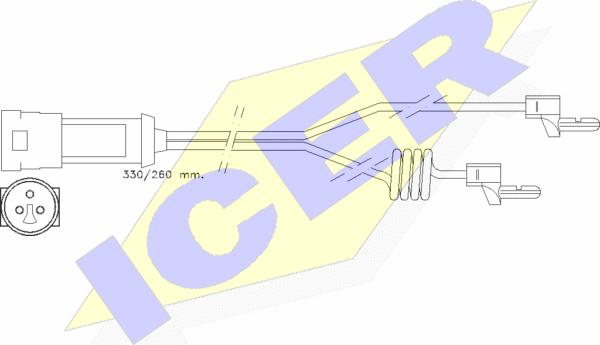 Icer 610234 E C - Сигналізатор, знос гальмівних колодок avtolavka.club