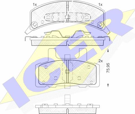 Icer 141563 - Гальмівні колодки, дискові гальма avtolavka.club