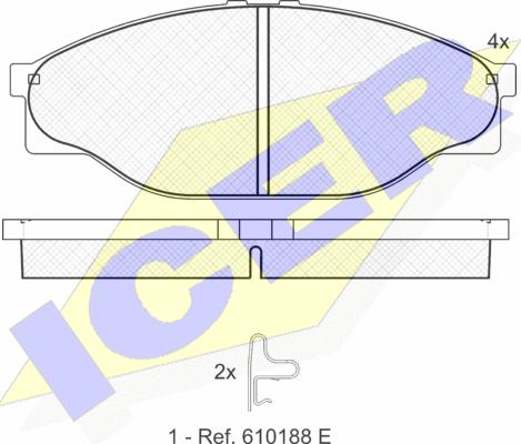 Icer 141010 - Гальмівні колодки, дискові гальма avtolavka.club