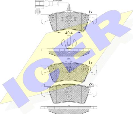 Icer 141816-203 - Гальмівні колодки, дискові гальма avtolavka.club